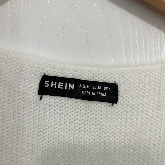 NWT SHEIN knit tank top with tie and pearl details - Picture 4 of 5